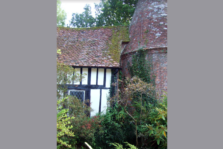 Before: The Oast roof and cowl