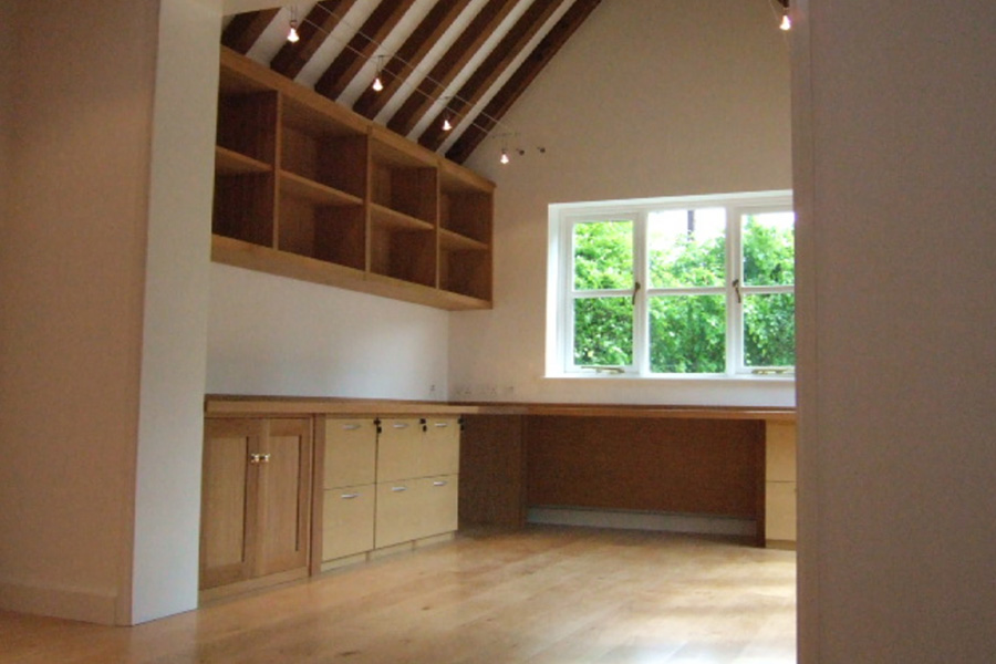 After: Bespoke desk in study area